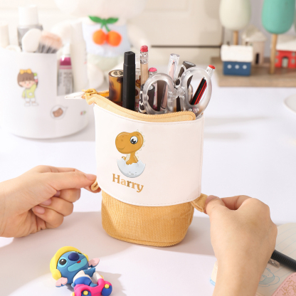 Personalized Pencil Case Custom Name And Dinosaur Pencil Case Back To School Gift For Boys Girls