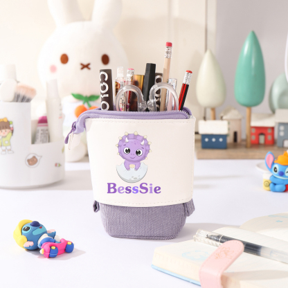 Personalized Pencil Case Custom Name And Dinosaur Pencil Case Back To School Gift For Boys Girls