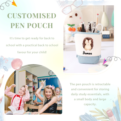 Personalized Pencil Case Custom Name And Letter Pencil Case Back To School Gift For Boys Girls