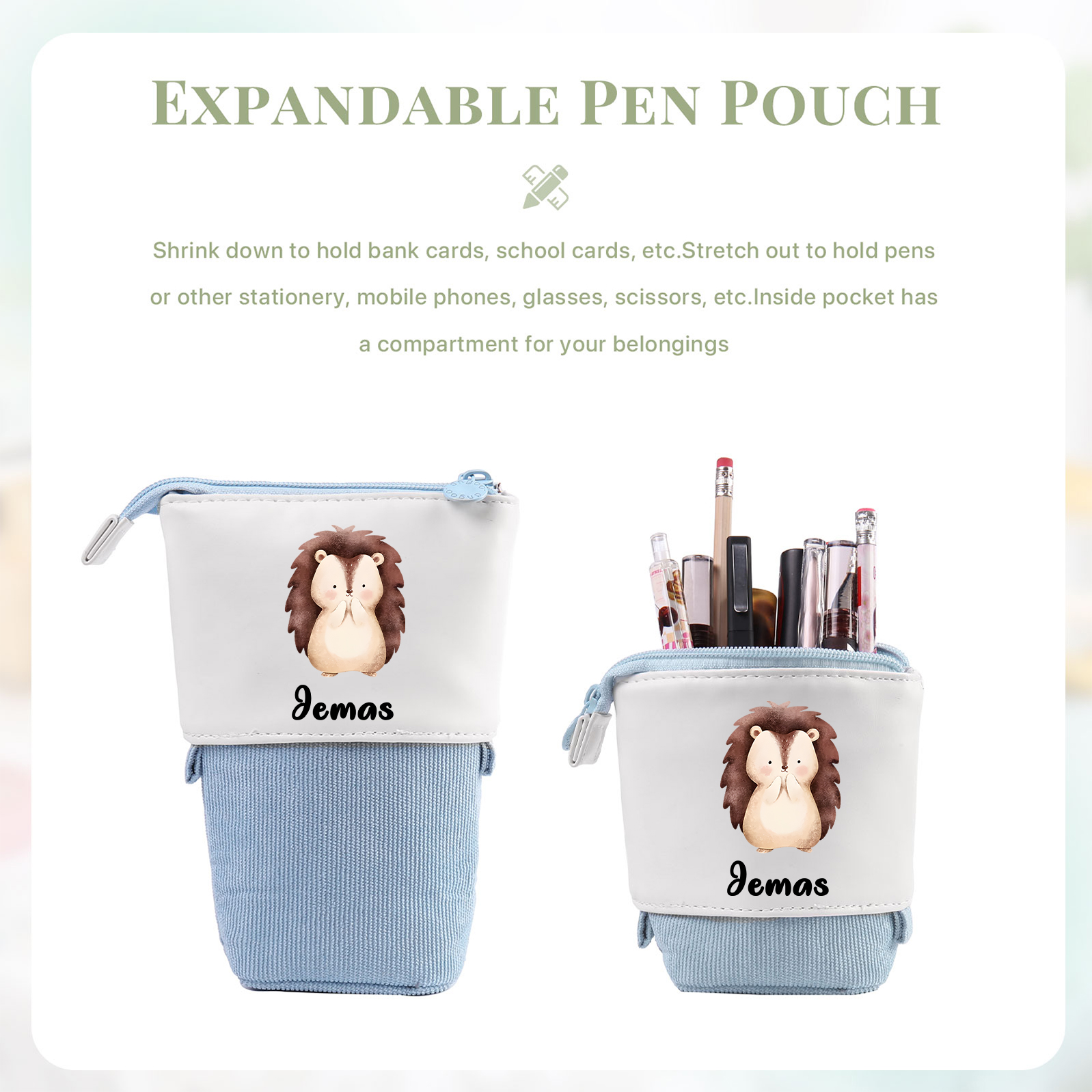 Personalized Pencil Case Custom Name And Letter Pencil Case Back To School Gift For Boys Girls