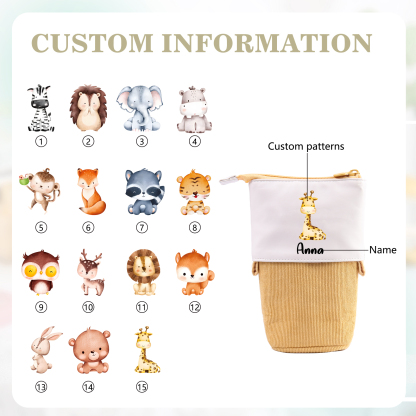 Personalized Pencil Case Custom Name And Letter Pencil Case Back To School Gift For Boys Girls