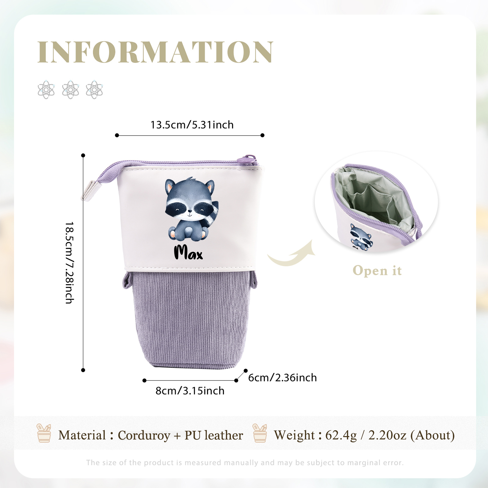 Personalized Pencil Case Custom Name And Letter Pencil Case Back To School Gift For Boys Girls