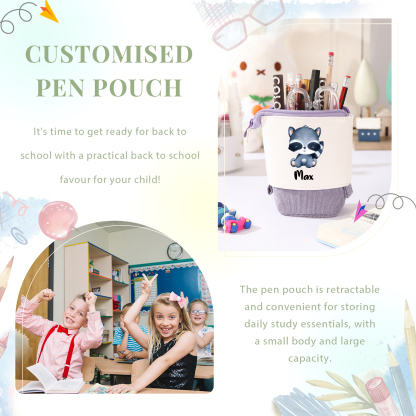 Personalized Pencil Case Custom Name And Letter Pencil Case Back To School Gift For Boys Girls