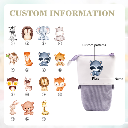 Personalized Pencil Case Custom Name And Letter Pencil Case Back To School Gift For Boys Girls