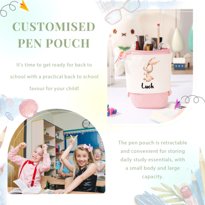 Personalized Pencil Case Custom Name And Letter Pencil Case Back To School Gift For Boys Girls