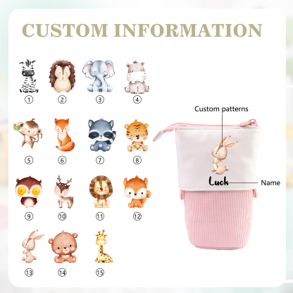 Personalized Pencil Case Custom Name And Letter Pencil Case Back To School Gift For Boys Girls