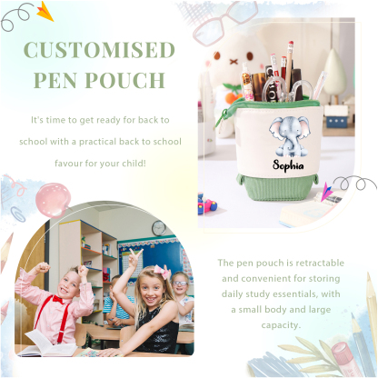 Personalized Pencil Case Custom Name And Letter Pencil Case Back To School Gift For Boys Girls