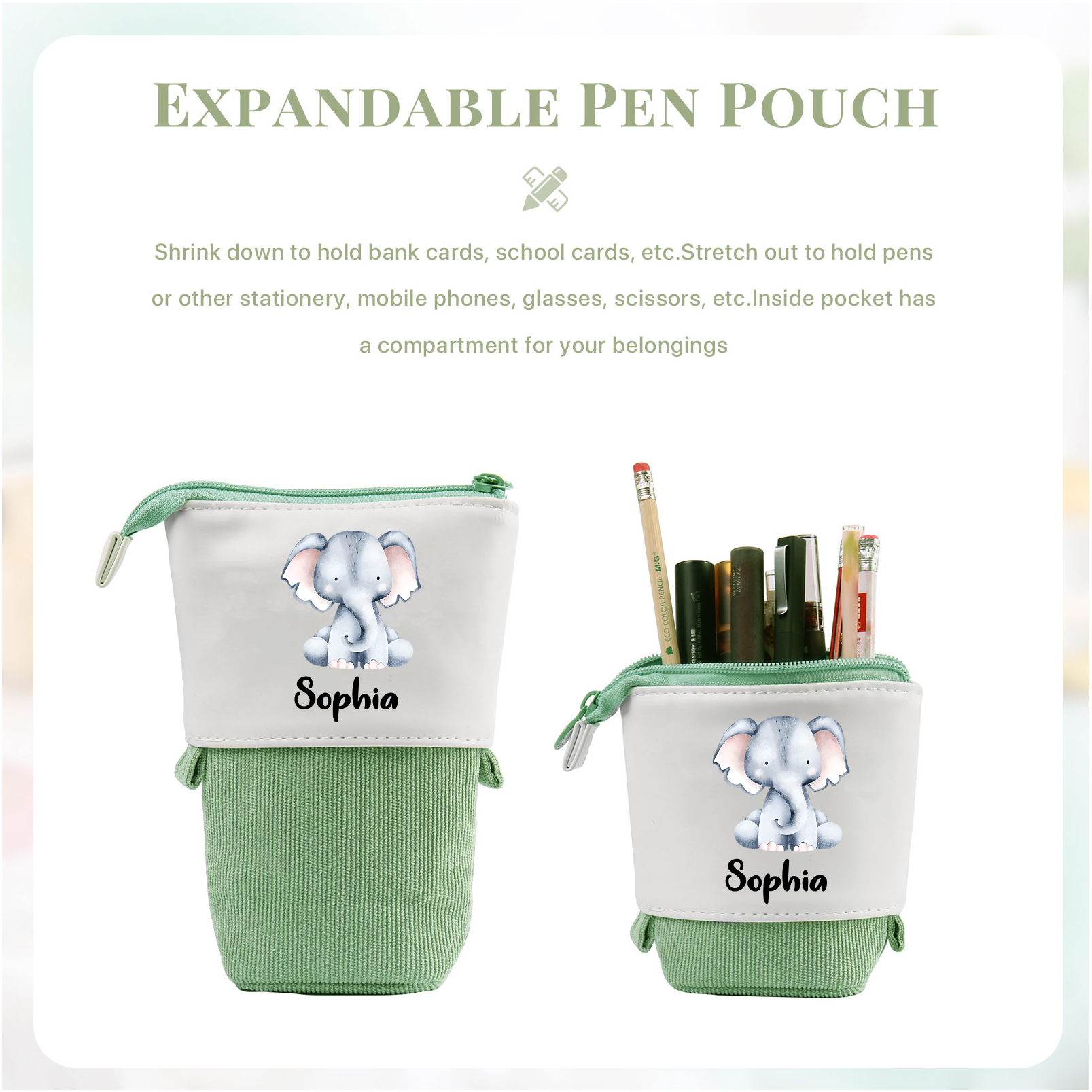 Personalized Pencil Case Custom Name And Letter Pencil Case Back To School Gift For Boys Girls