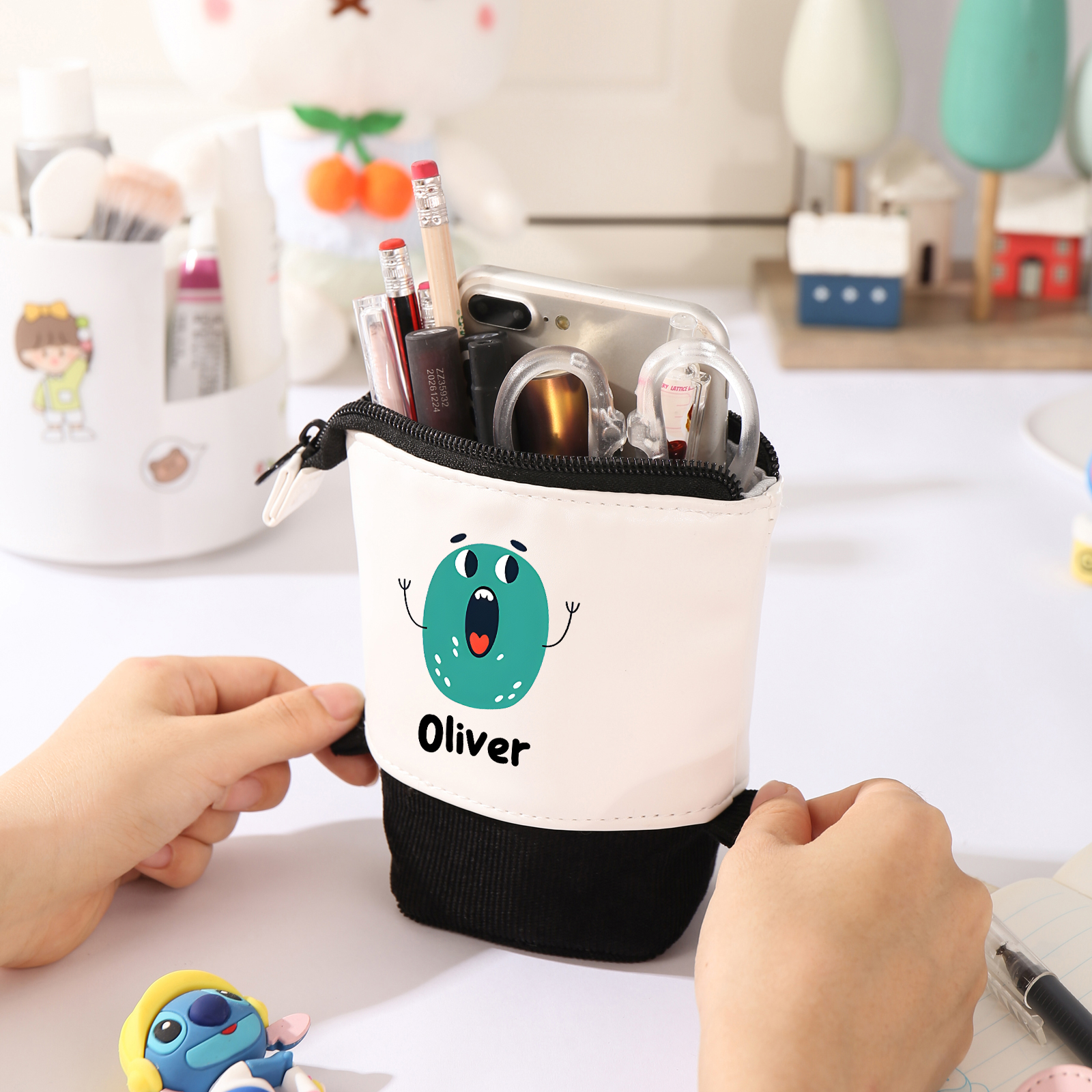 Personalized Pencil Case Custom Name And Letter Pencil Case Back To School Gift For Boys Girls