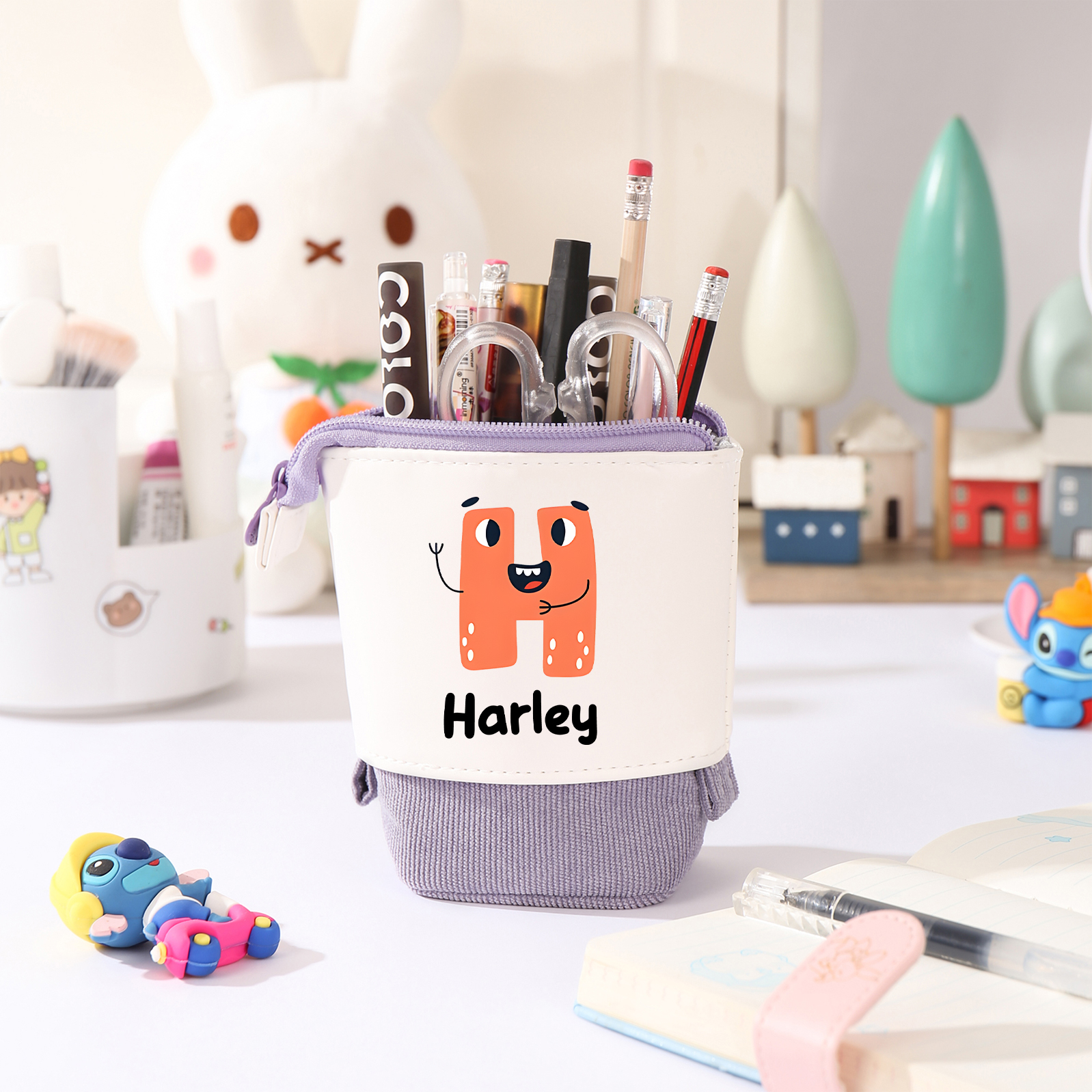 Personalized Pencil Case Custom Name And Letter Pencil Case Back To School Gift For Boys Girls