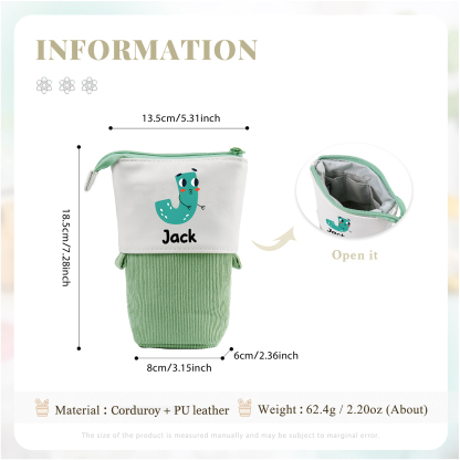 Personalized Pencil Case Custom Name And Letter Pencil Case Back To School Gift For Boys Girls