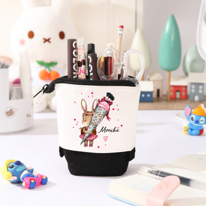 Personalized Pencil Case Custom Name Rabbit Pencil Case Back To School Gift For Boys Girls