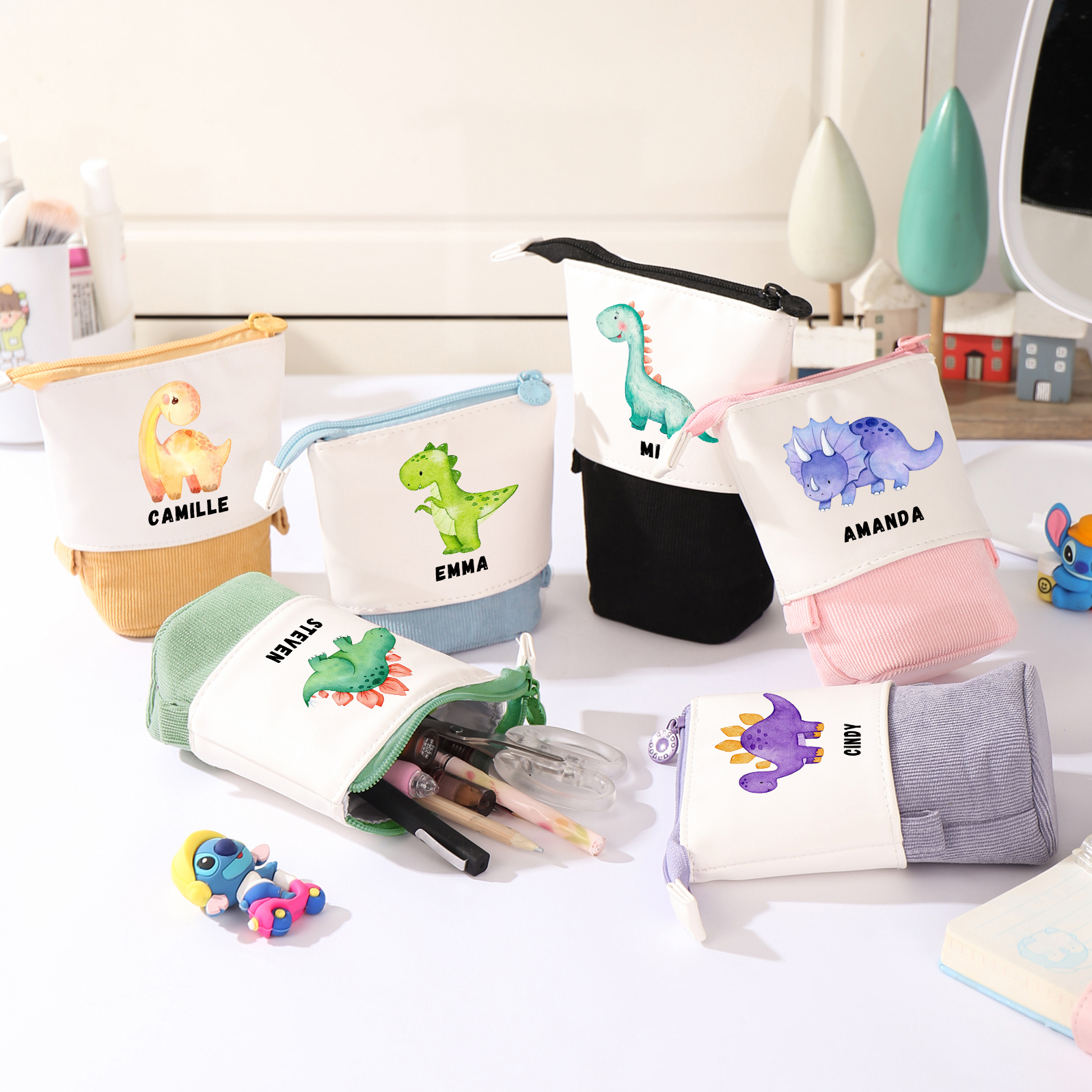 Personalized Pencil Case Custom Name Rabbit Pencil Case Back To School Gift For Boys Girls