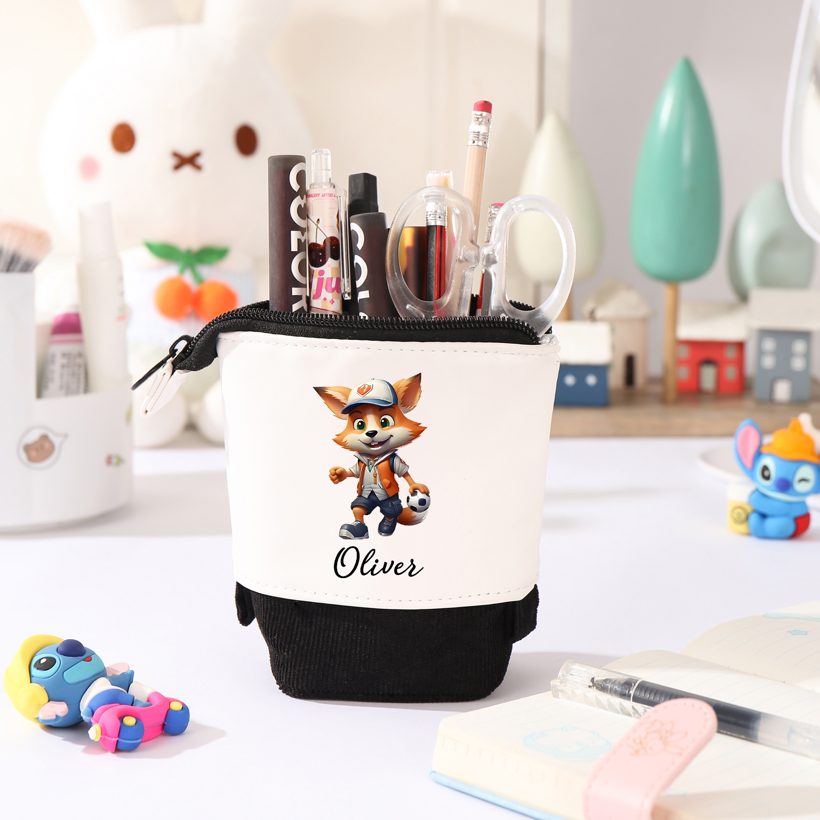 Personalized Pencil Case Custom Name Rabbit Pencil Case Back To School Gift For Boys Girls