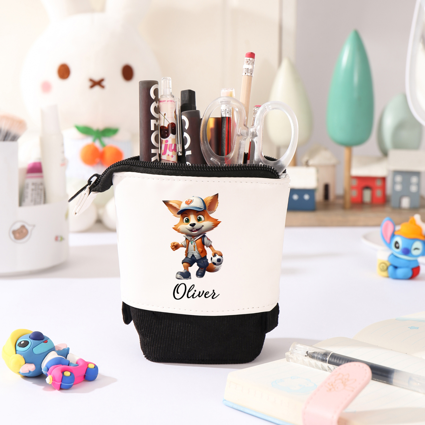 Personalized Pencil Case Custom Name Rabbit Pencil Case Back To School Gift For Boys Girls