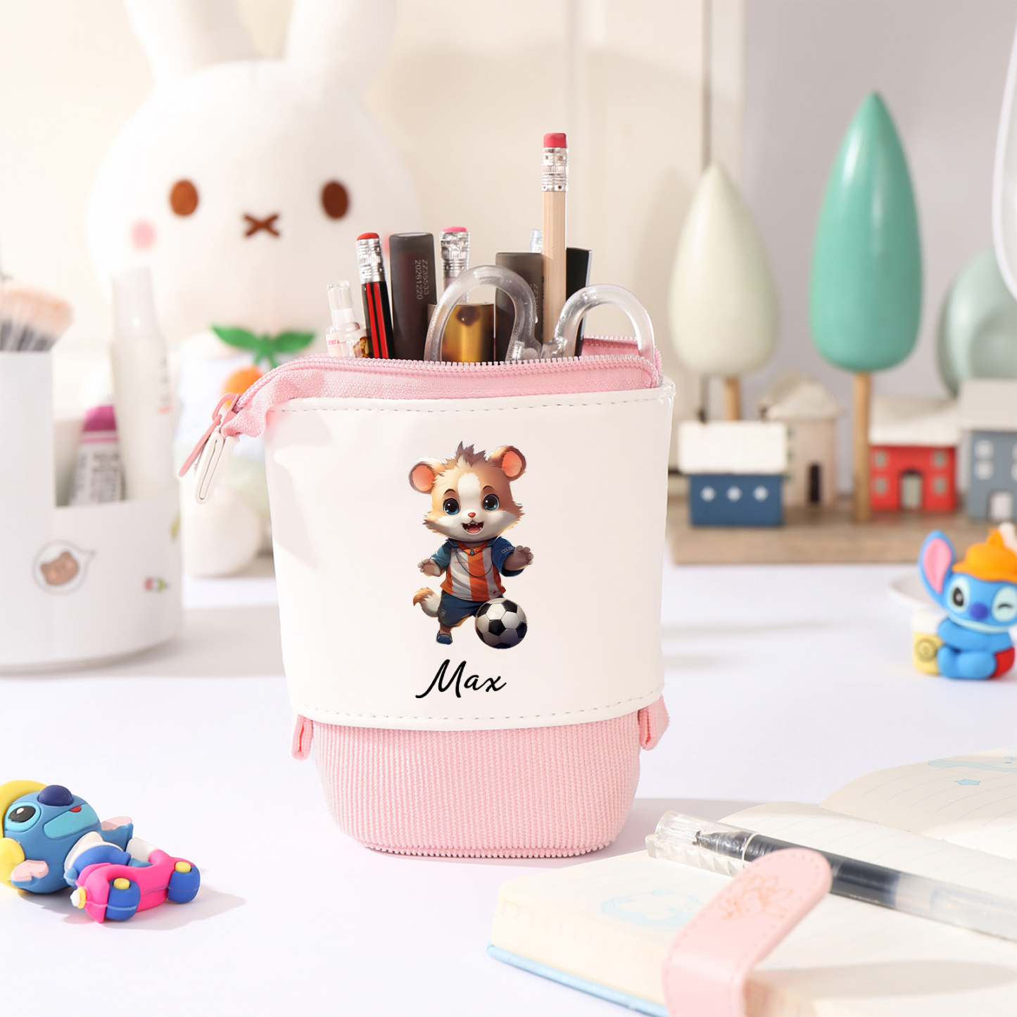 Personalized Pencil Case Custom Name Rabbit Pencil Case Back To School Gift For Boys Girls