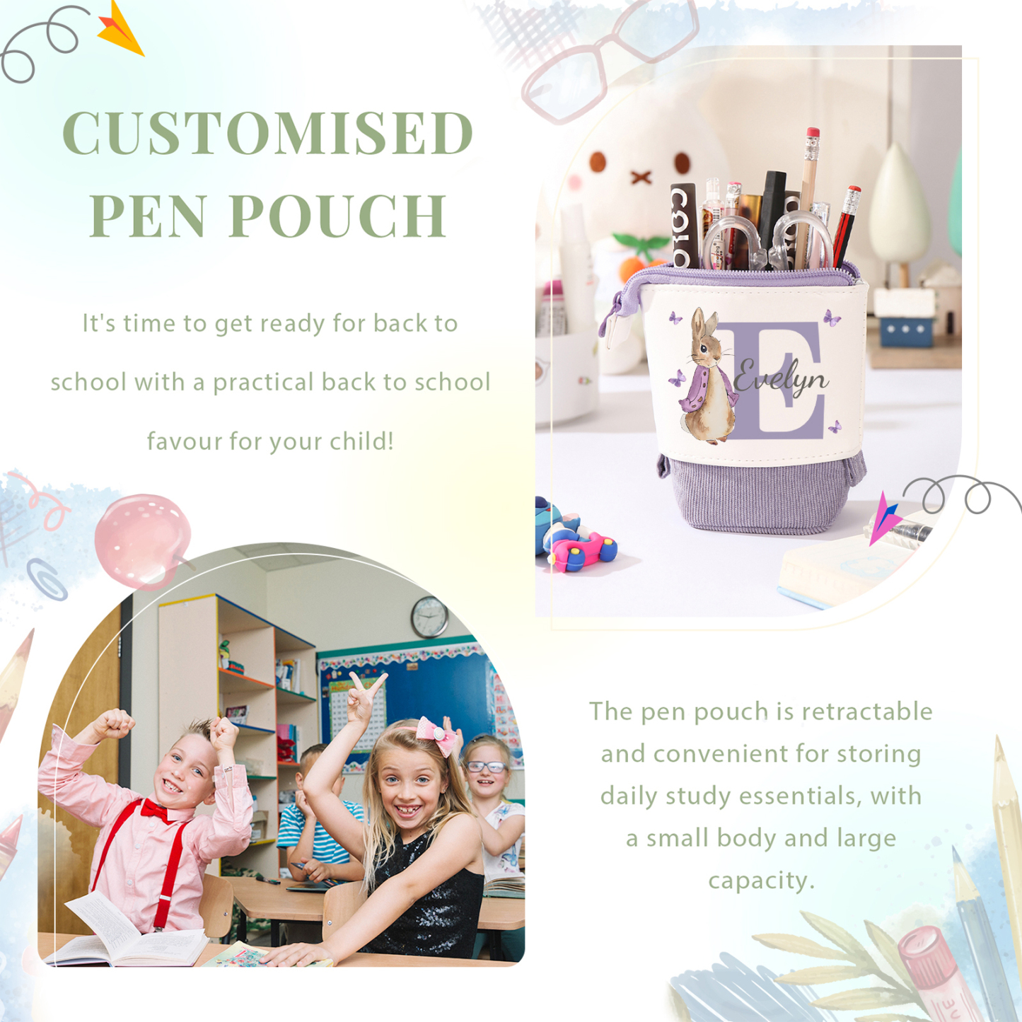 Personalized Pencil Case Custom Name And Dinosaur Pencil Case Back To School Gift For Boys Girls