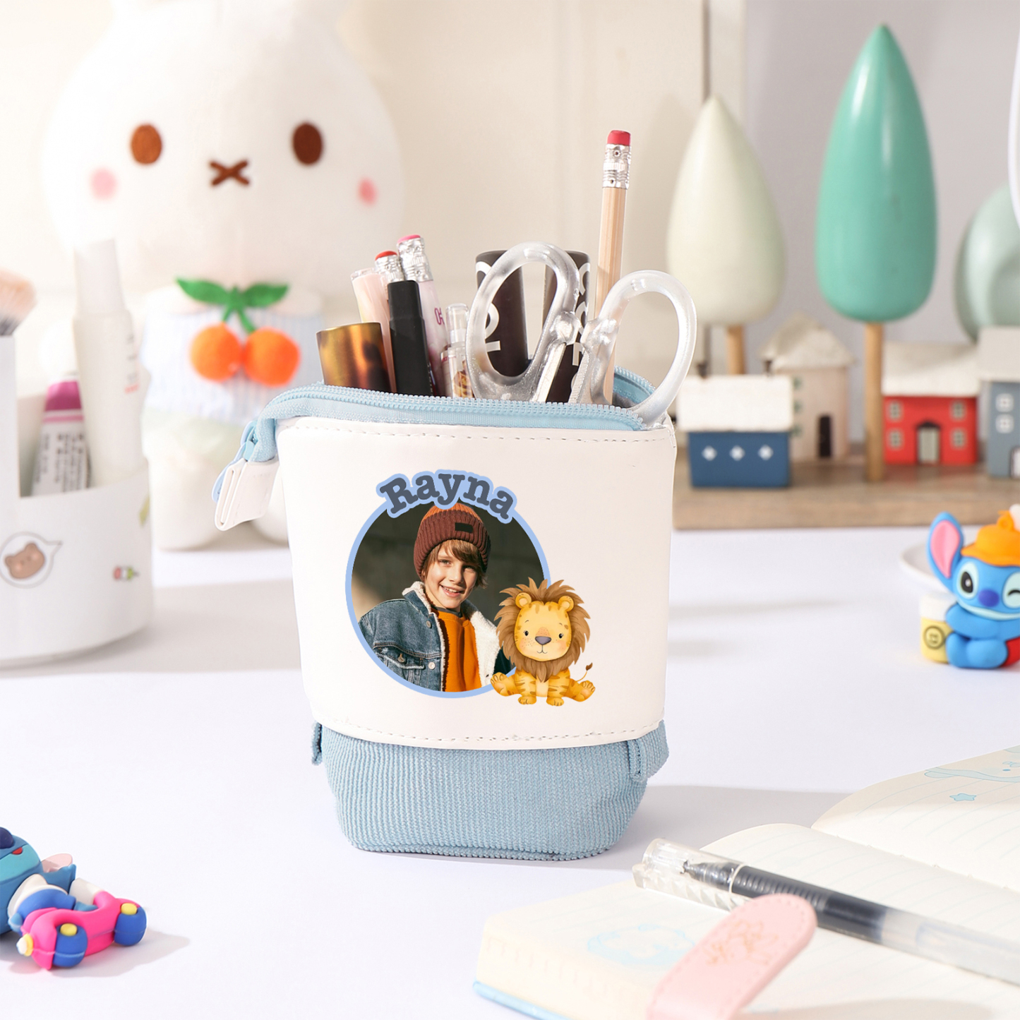 Personalized Pencil Case Custom Name And Animal Pencil Case Back To School Gift For Boys Girls