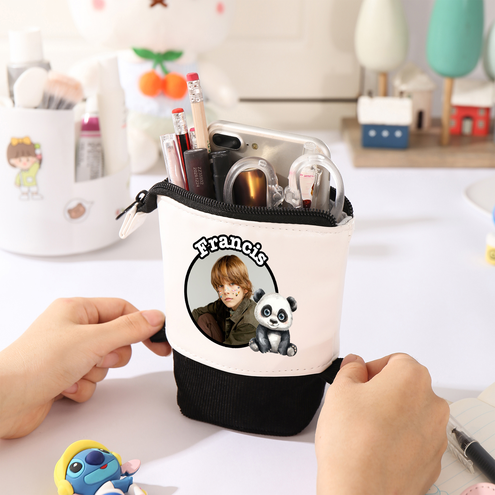 Personalized Pencil Case Custom Name And Animal Pencil Case Back To School Gift For Boys Girls