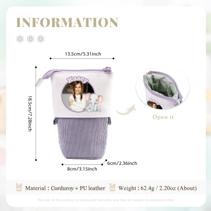 Personalized Pencil Case Custom Name And Animal Pencil Case Back To School Gift For Boys Girls