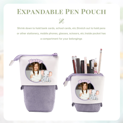 Personalized Pencil Case Custom Name And Animal Pencil Case Back To School Gift For Boys Girls