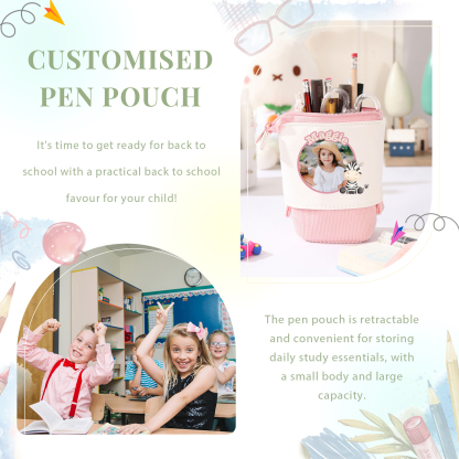 Personalized Pencil Case Custom Name And Animal Pencil Case Back To School Gift For Boys Girls