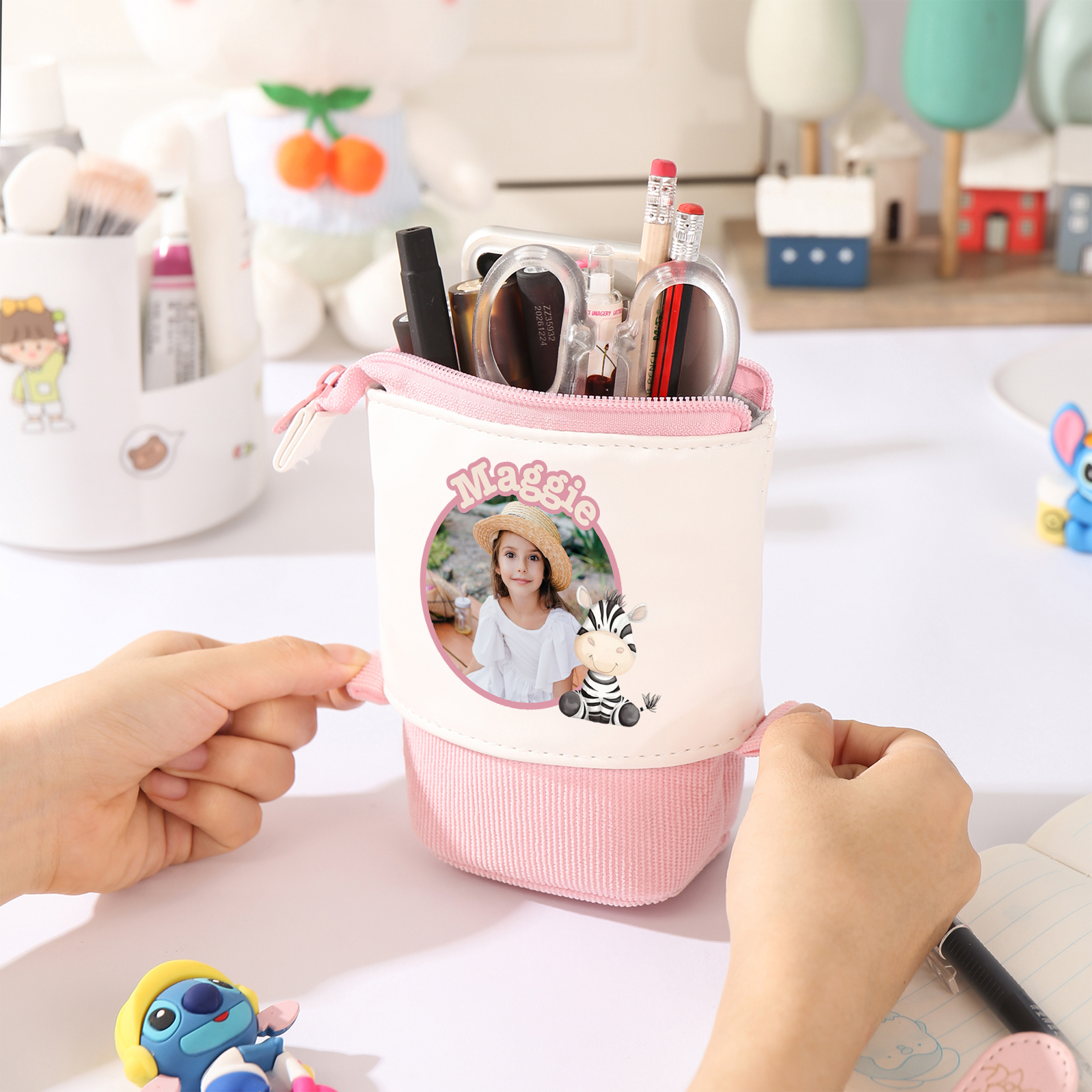 Personalized Pencil Case Custom Name And Animal Pencil Case Back To School Gift For Boys Girls