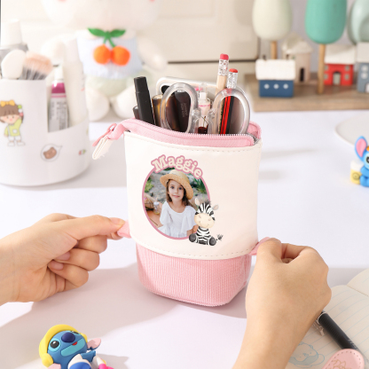 Personalized Pencil Case Custom Name And Animal Pencil Case Back To School Gift For Boys Girls