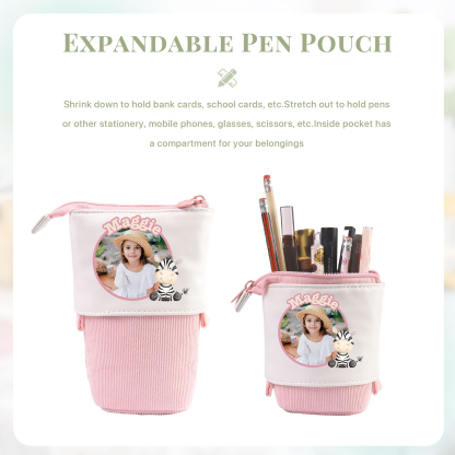 Personalized Pencil Case Custom Name And Animal Pencil Case Back To School Gift For Boys Girls