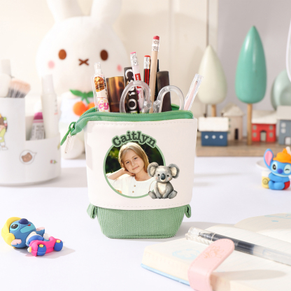 Personalized Pencil Case Custom Name And Animal Pencil Case Back To School Gift For Boys Girls