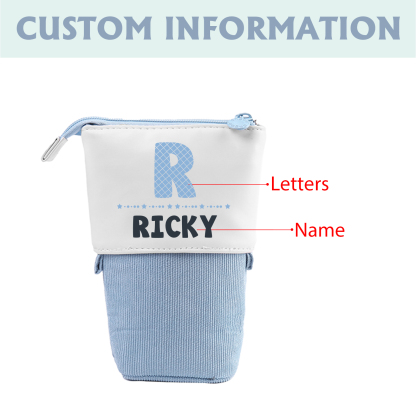 Personalized Pencil Case Custom Name And Letter Pencil Case Back To School Gift For Boys Girls