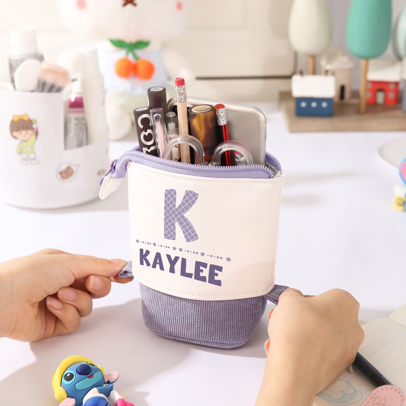 Personalized Pencil Case Custom Name And Letter Pencil Case Back To School Gift For Boys Girls