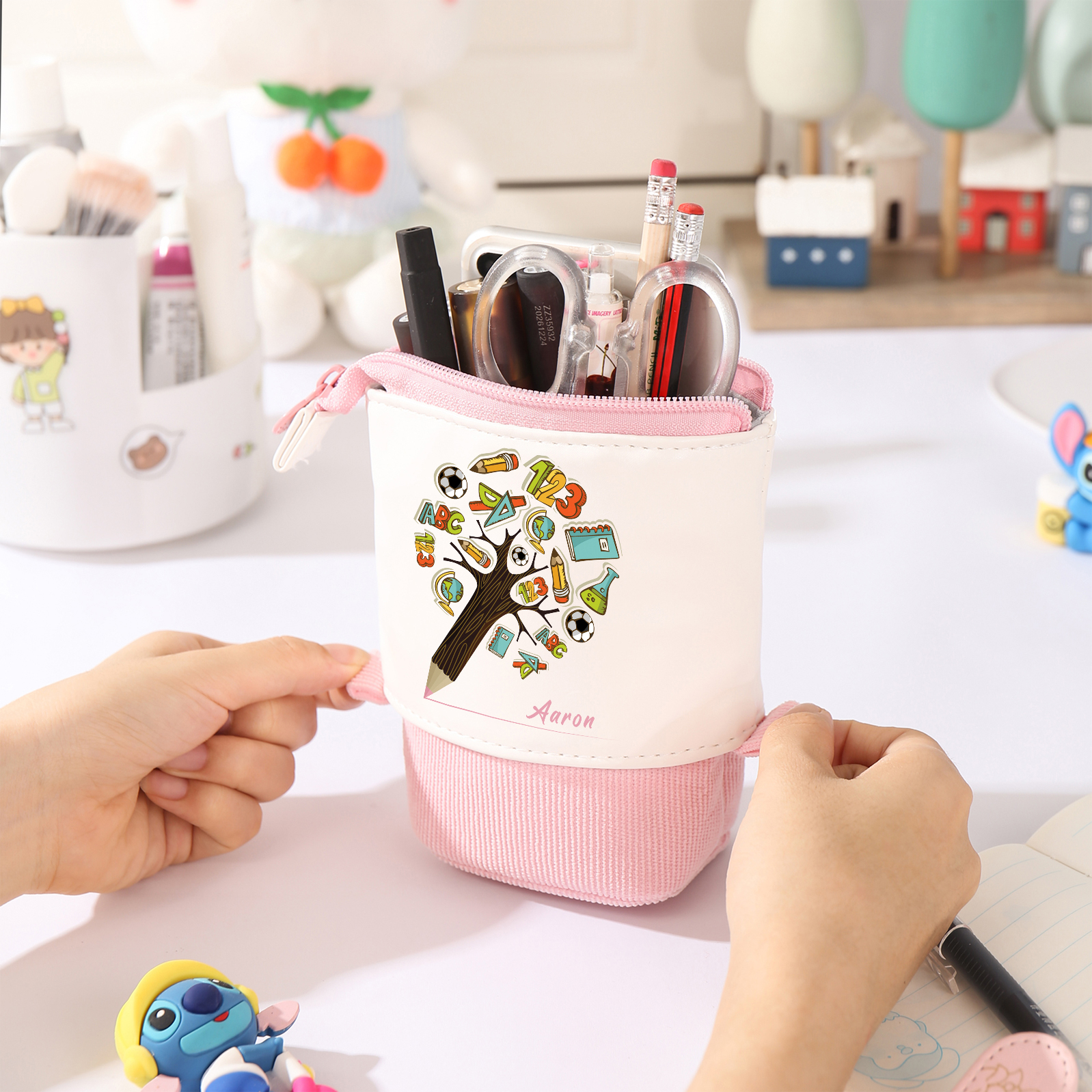 Personalized Pencil Case Custom Name And Animal pattern Pencil Case Back To School Gift For Boys Girls