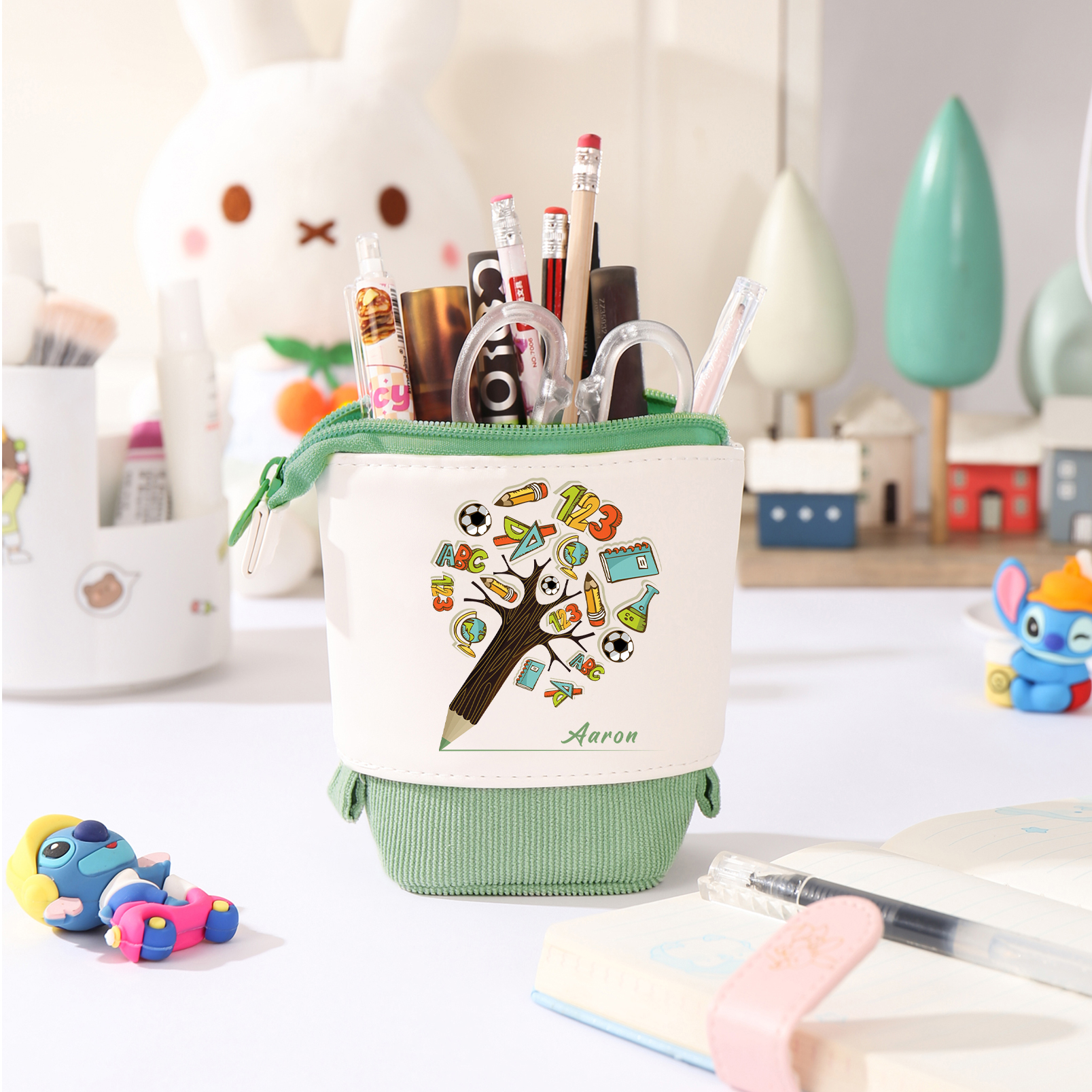 Personalized Pencil Case Custom Name And Animal pattern Pencil Case Back To School Gift For Boys Girls