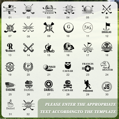 Personalized Golf Ball Pattern Seal – Elegant Wood Design