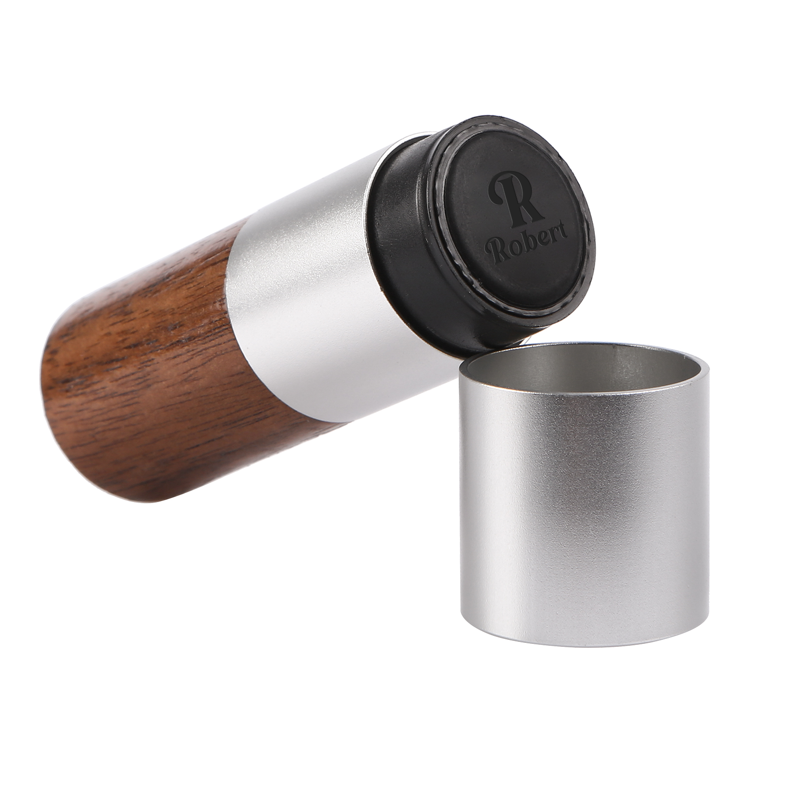 Personalized Golf Ball Pattern Seal – Elegant Wood Design