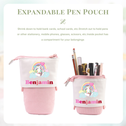 Personalized Pencil Case Custom Name And Animal Pencil Case Back To School Gift For Boys Girls