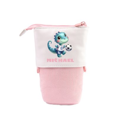 [Copy]Personalized Cartoon Character & Initial Name Pencil Case - Back To School Gift For Boys & Girls 