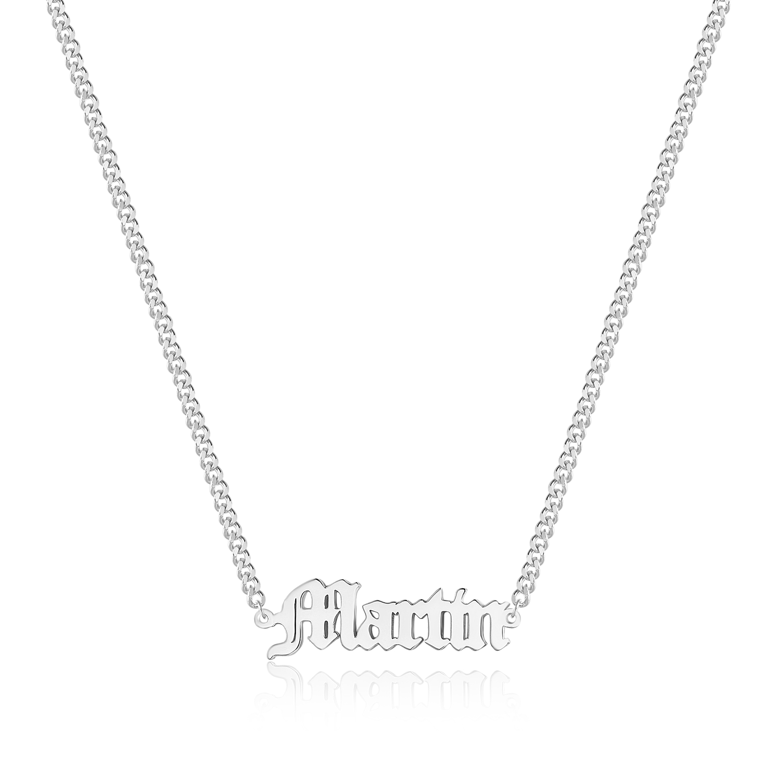 Personalized Gothic Men's Necklace with 1-5 Names