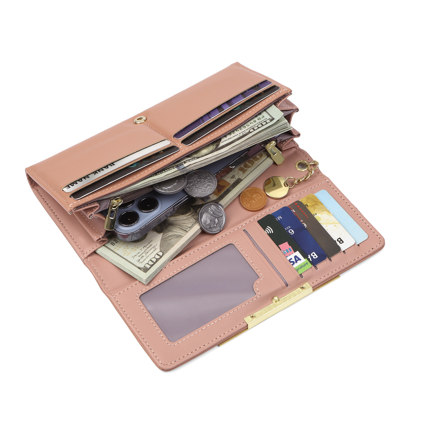 Grandparents Day Grandma Wallet Custom 1-6 Birth Flowers Names Mother’s Day Gift | Jessemade