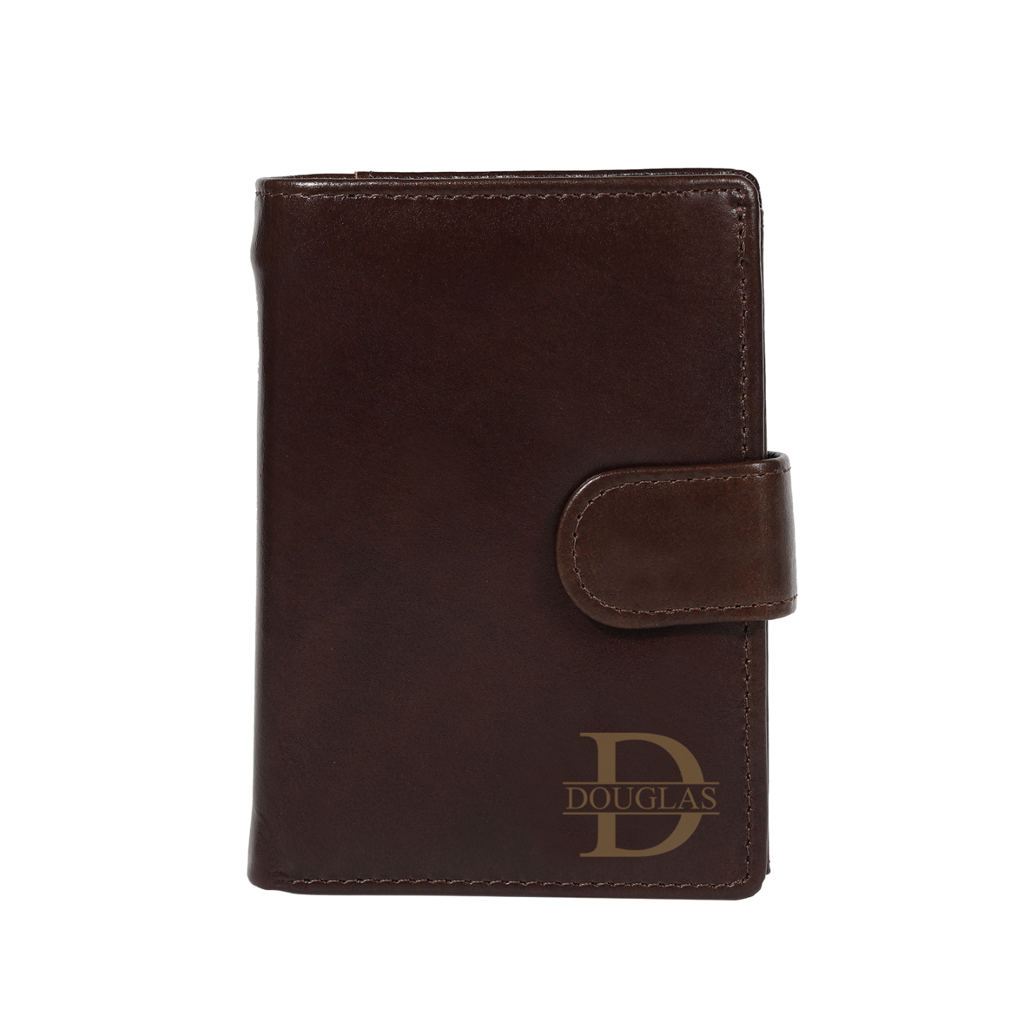Personalized Leather RFID Blocking Bifold Wallet for Men with Snap Closure