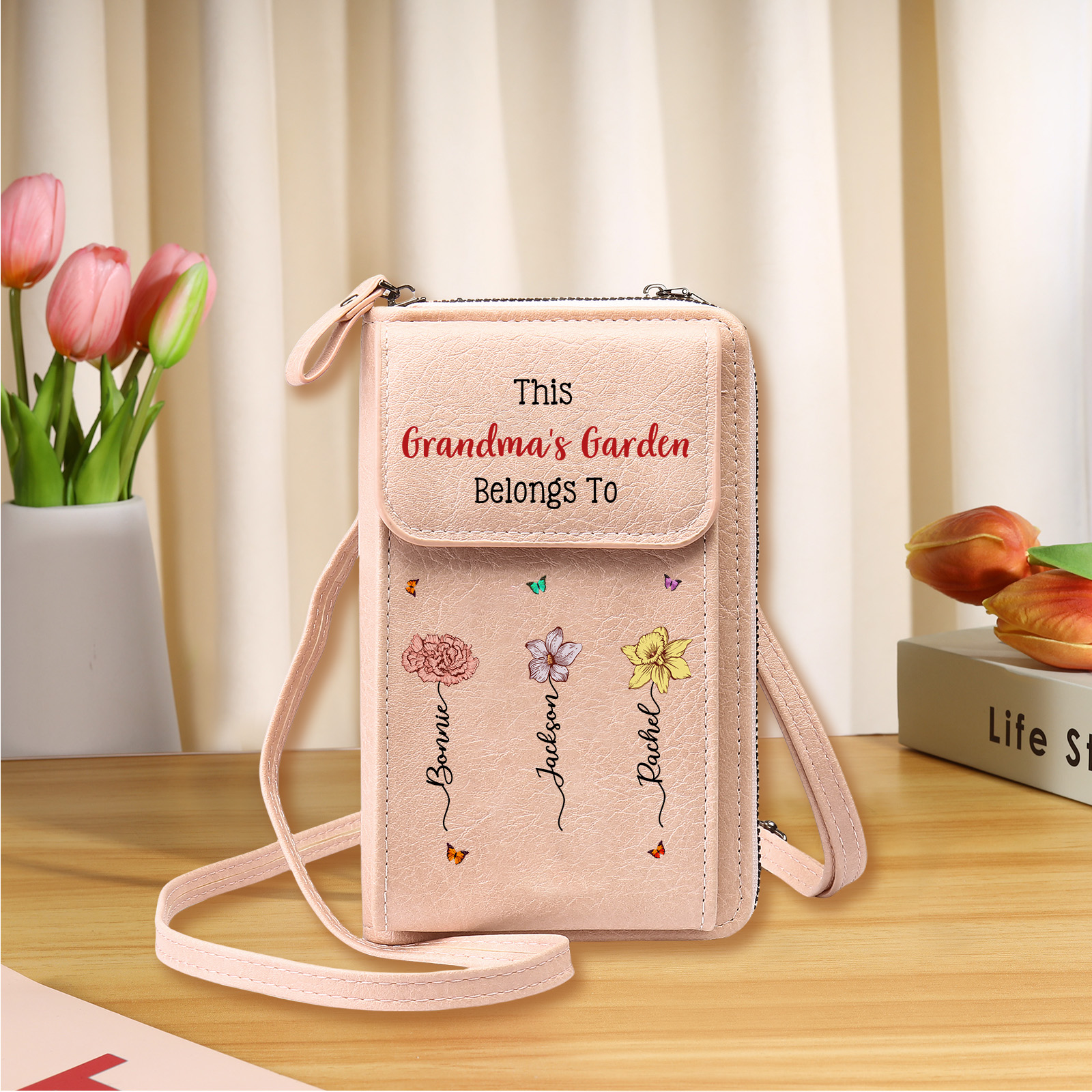 Custom Crossbody Phone Purse with Name Practical Gift for Grandma & Mom | Jessemade