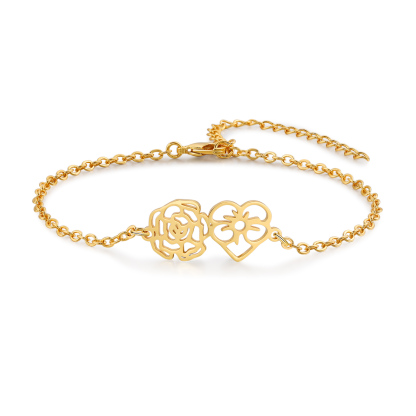 Personalized Birth Flower Earring Floral Dangle Earrings