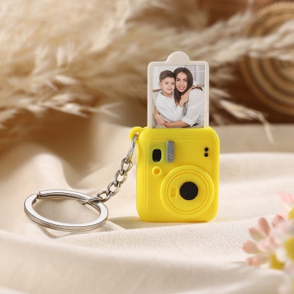 Personalized Mini Camera Keychain Custom With A Pull-Out Photo