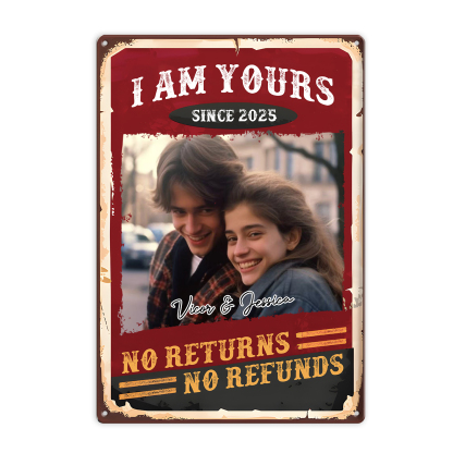 Personalized Metal Plaque for Couples with 2 Names and Year Romantic Wall Decoration