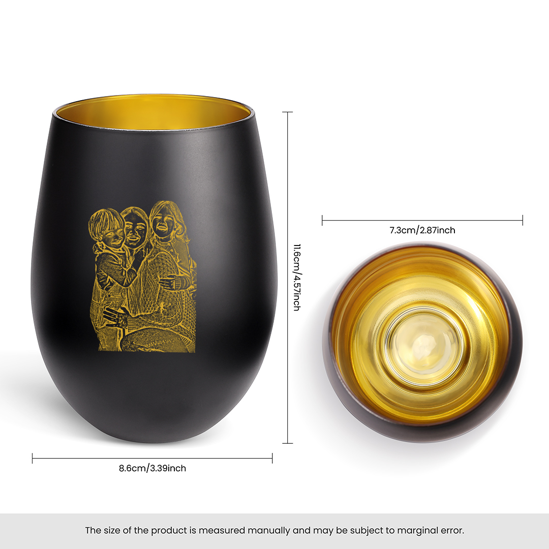 Personalized glass candle holder custom with photo gift for Mom