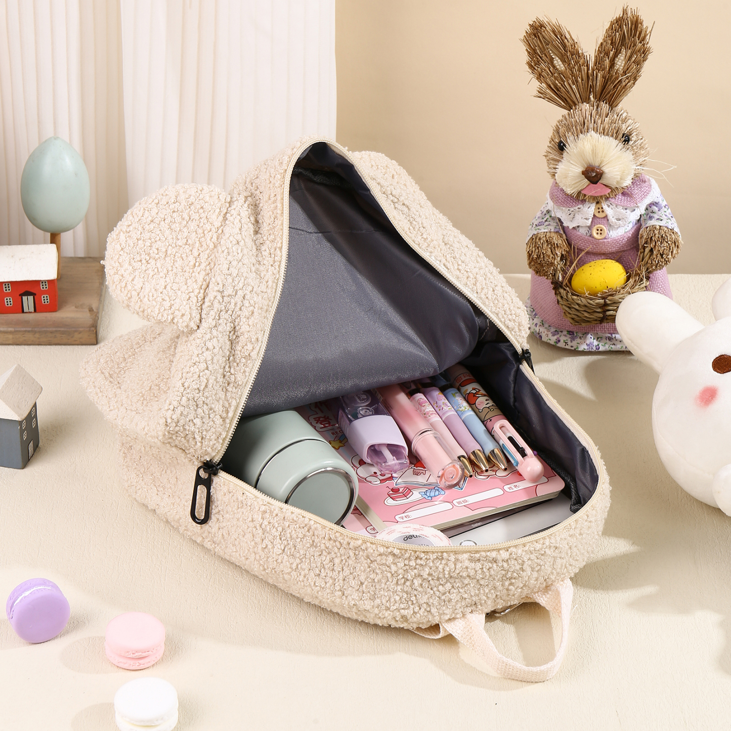 Personalized School Bag Custom Name Plush Children Backpack Children Back To School Gift