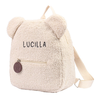 Personalized School Bag Custom Name Plush Children Backpack Children Back To School Gift