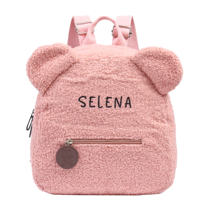 Personalized School Bag Custom Name Plush Children Backpack Children Back To School Gift