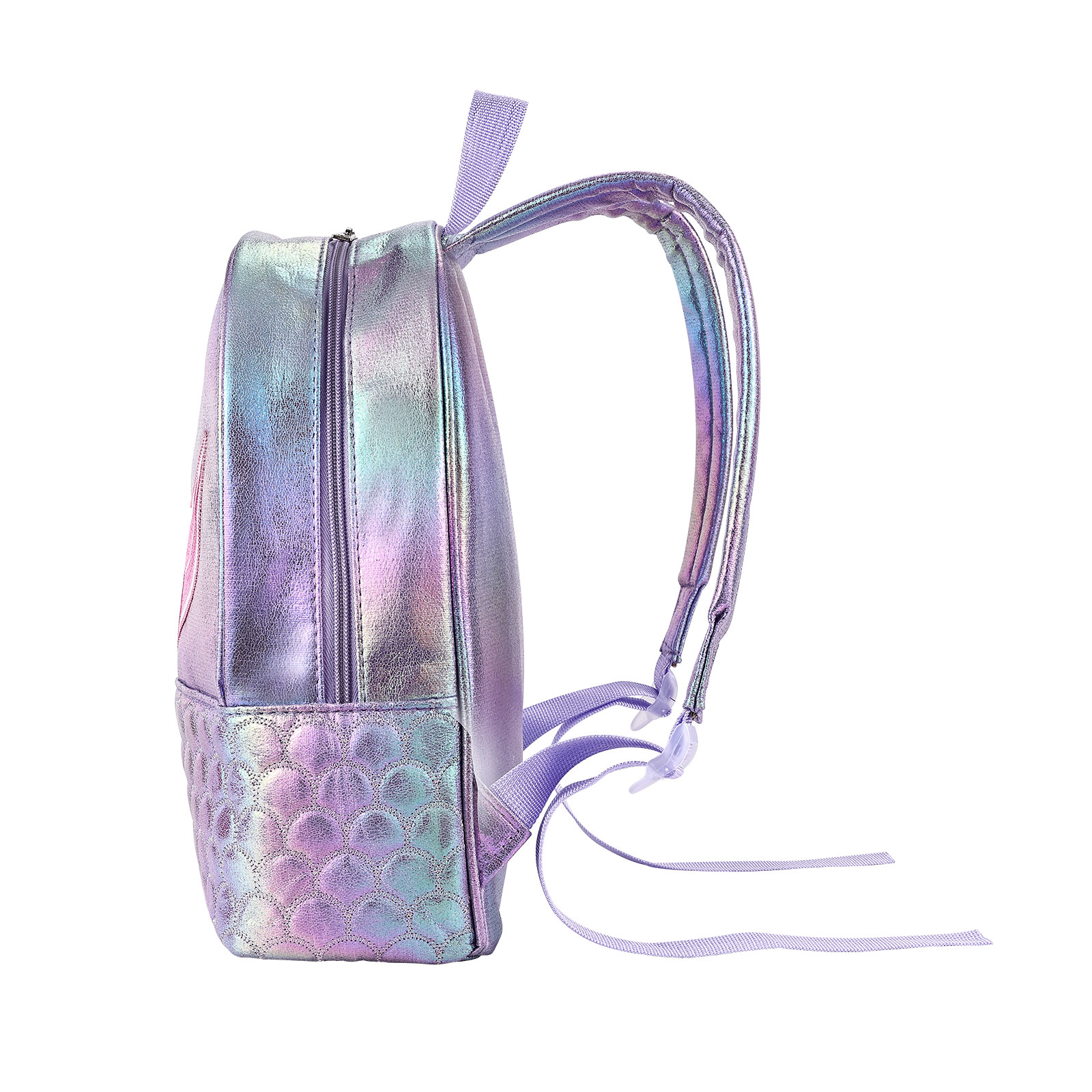 Personalised Embroidery Name Girls Mermaid Backpack Holographic Quilted Pattern Fish Tail Decor Classic Backpack Gift for Kids | Jessemade